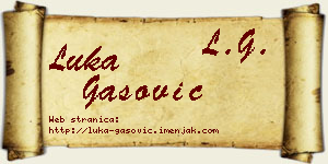 Luka Gašović vizit kartica
